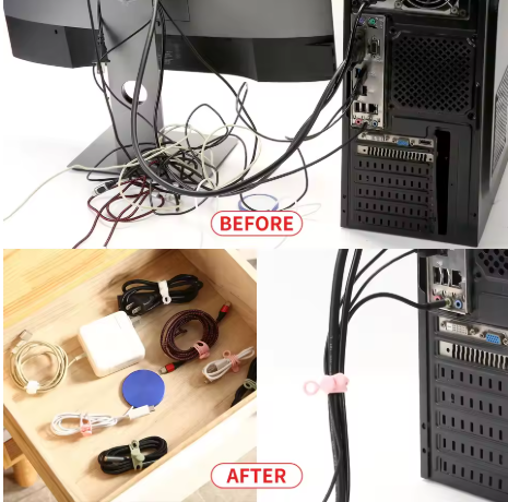 Silicone Cable Management Straps