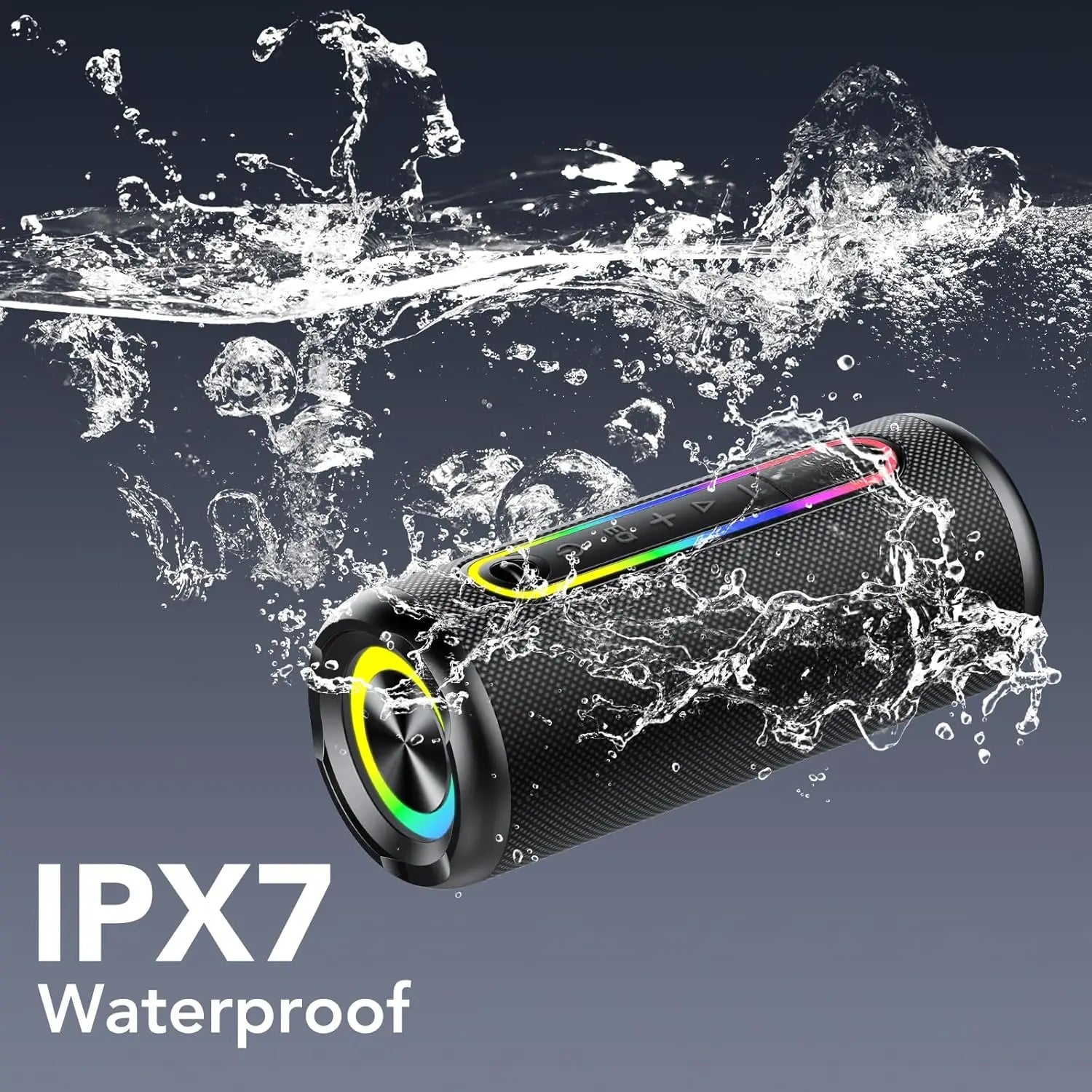 30W RGB Portable Bluetooth Waterproof Speaker